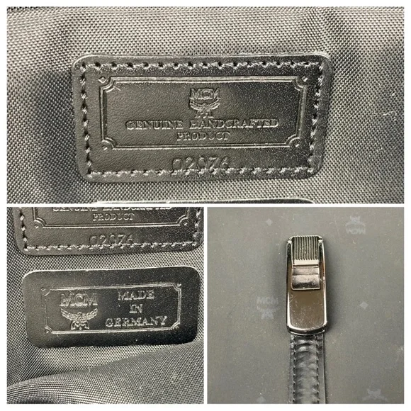MCM Shoulder Bag Black NYLON Authentic